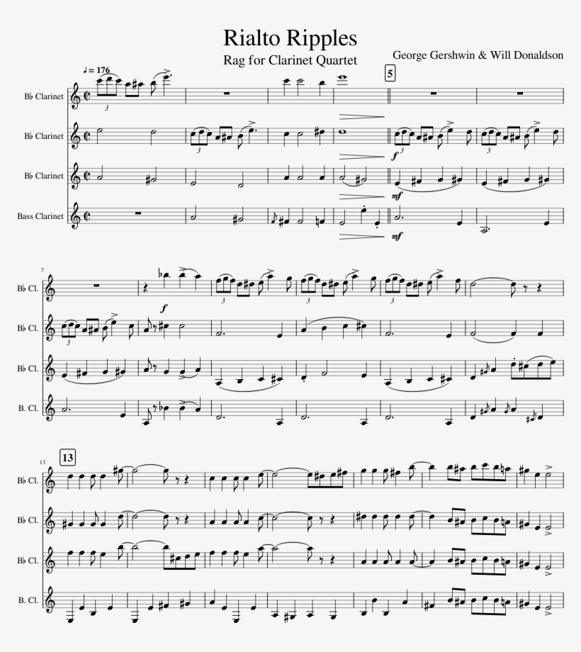 Rialto Ripples - Grass Skirt Chase Sheet Music, transparent png #10120074