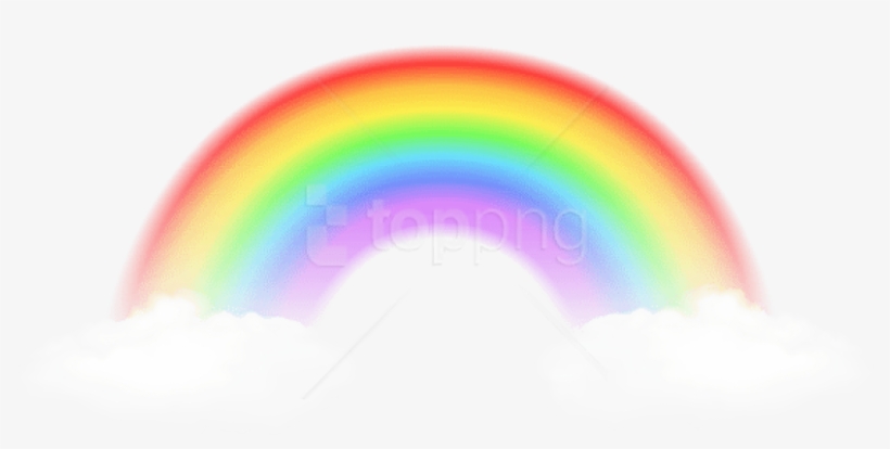 Rainbow Background Png - Transparent Rainbow With Clouds, transparent png #10120895