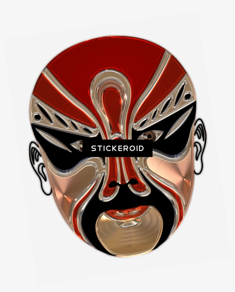 Chinese Opera Red Mask - 京剧 脸谱 图片, transparent png #10121636