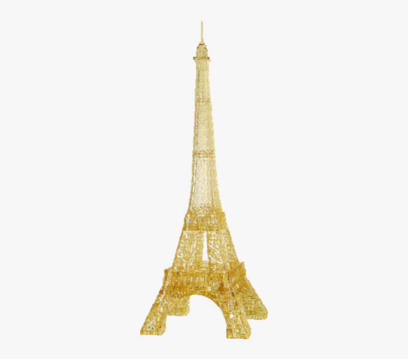 3d Crystal Puzzle Deluxe - Transparent Gold Eiffel Tower, transparent png #10122125