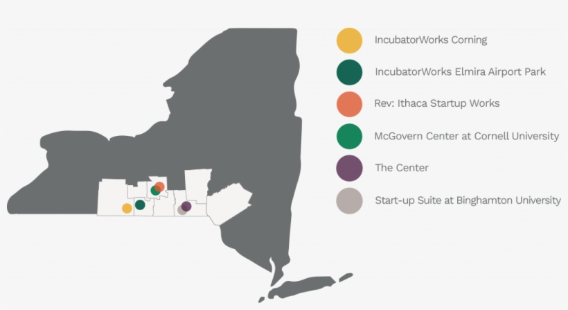 Map For Stsa Incubators - New York State Red Blue Map, transparent png #10123061