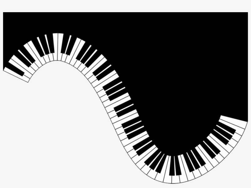 Real Piano Chords Musical Clip Art Black - Clipart Keyboard Piano, transparent png #10123248