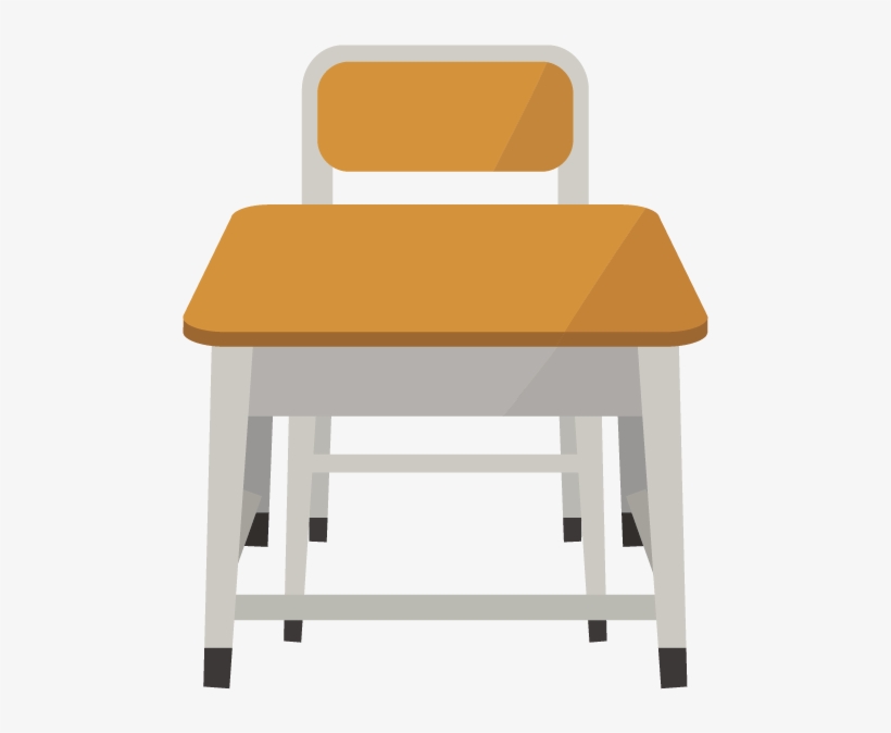 School Desk And Chair Dimensions - 机 と 椅子 イラスト, transparent png #10125111
