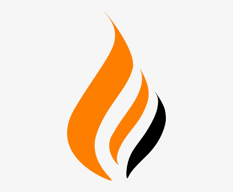 Orange Black Flame Clip Art At Clker - Black And Orange Flame, transparent png #1020056