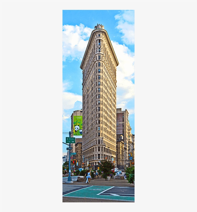 Flatiron Building In Manhattan Door Mural Buildings - Flatiron Building, transparent png #1020615