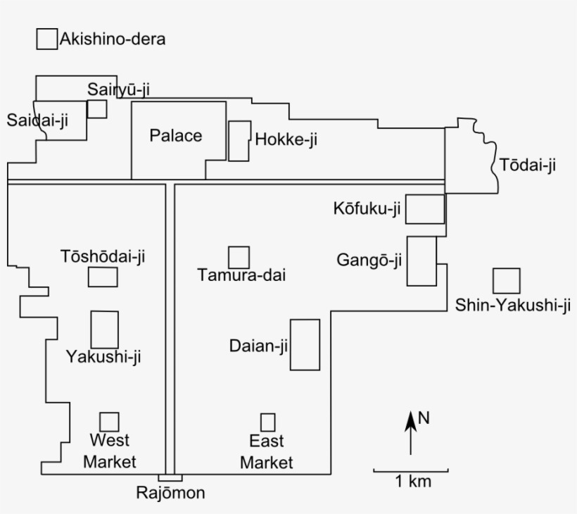 Map Of Major Buildings - Heijo Palace Reconstruction, transparent png #1020763