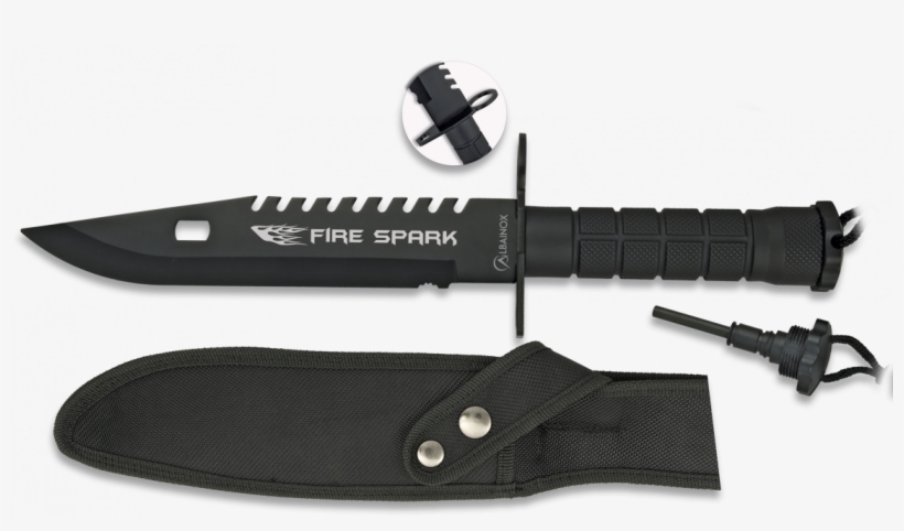 Knife Albainox Fire Spark - Cuchillos De Supervivencia, transparent png #1021126