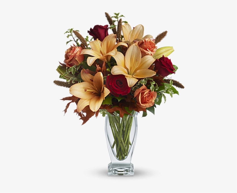 Teleflora's Fall Fantasia - Fall Flower Arrangements For Funeral, transparent png #1021484