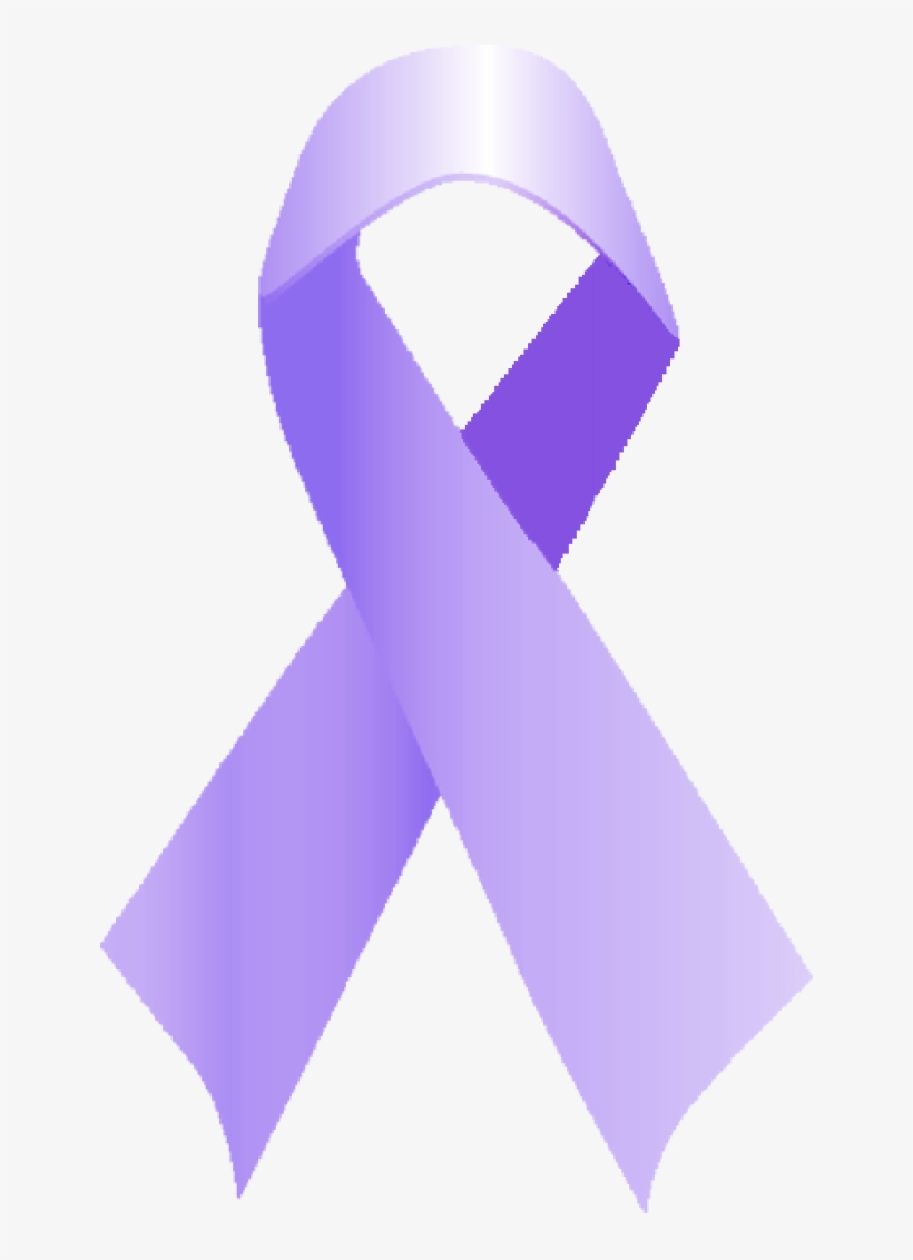 Purple Ribbon Clipart - Lavender Ribbon For All Cancers, transparent png #1021843