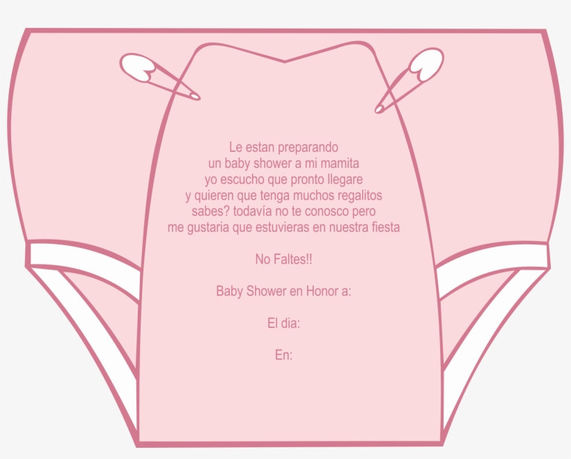 Invitacion Baby Shower Vector Cdr Editable Gratis By - Baby Shower De Pañales Invitacion, transparent png #1022271