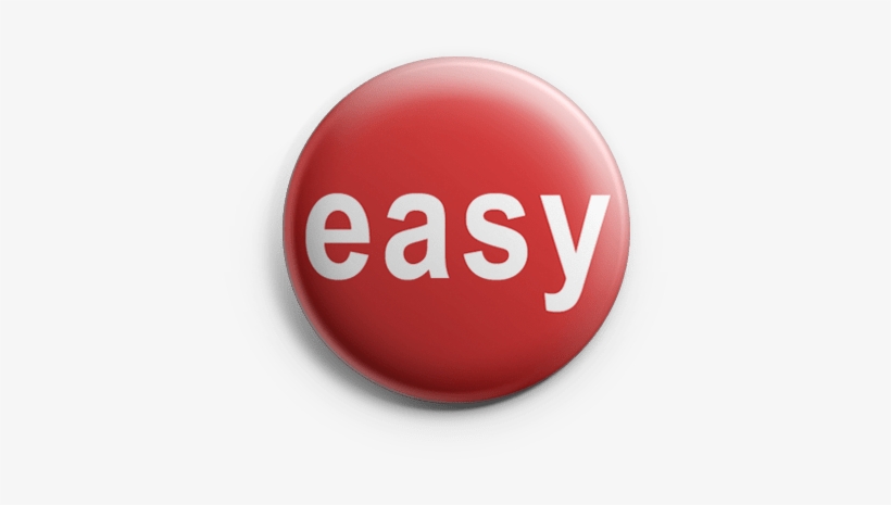 The Easy Button - Circle, transparent png #1022326