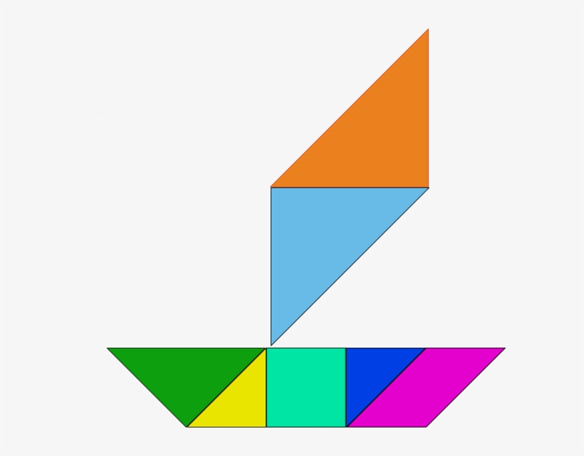 Tangram Sailboat - Faciles Figuras De Tangram, transparent png #1022331