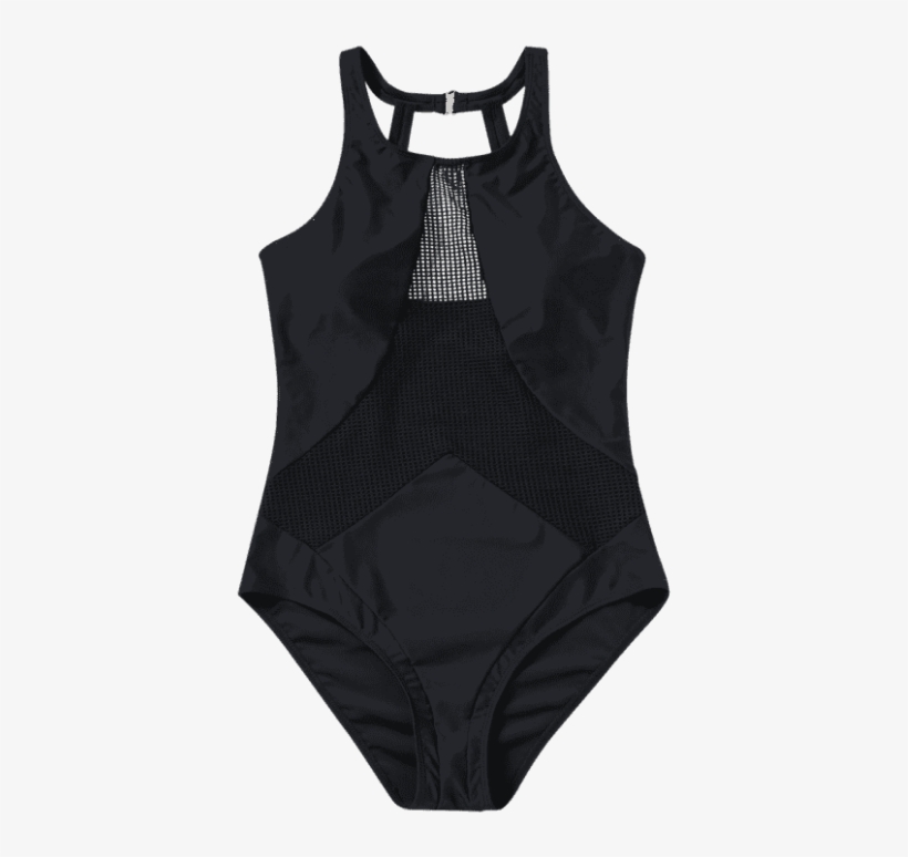 Padded Fishnet One Piece Swimwear - Swimsuit, transparent png #1022678