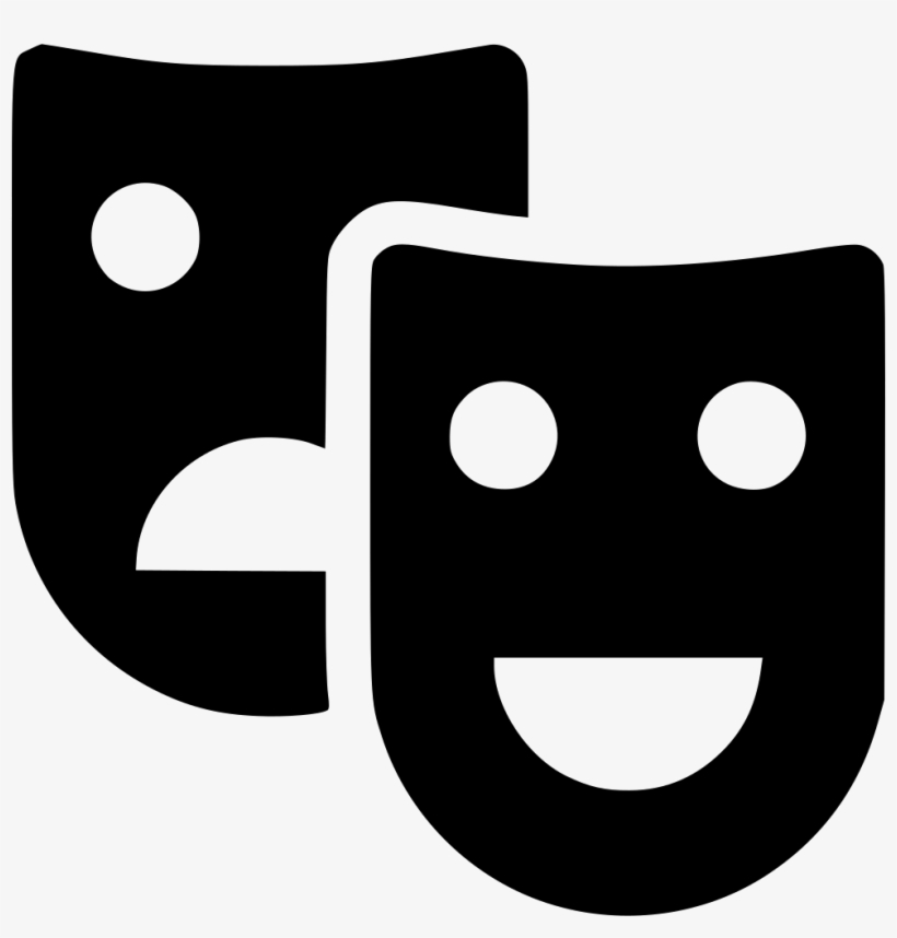 Theater Masks - - Smiley, transparent png #1022698