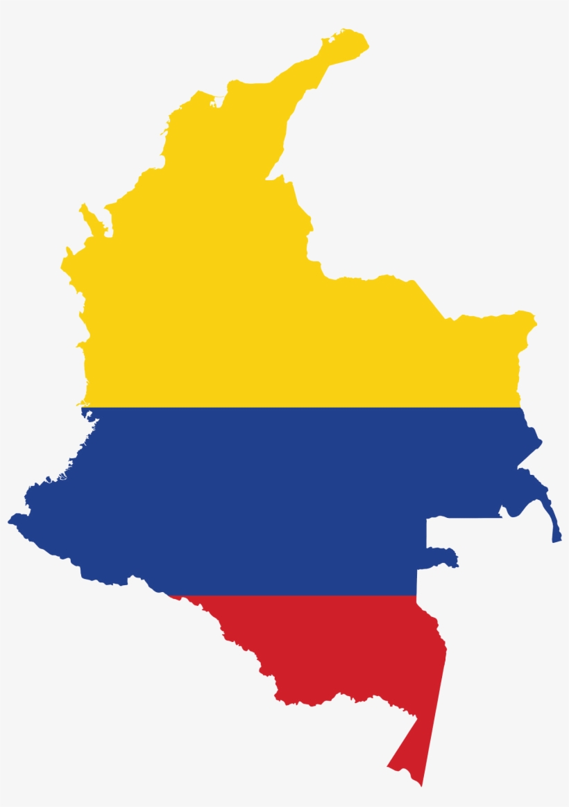 Colombia - Colombia Map Flag, transparent png #1022724