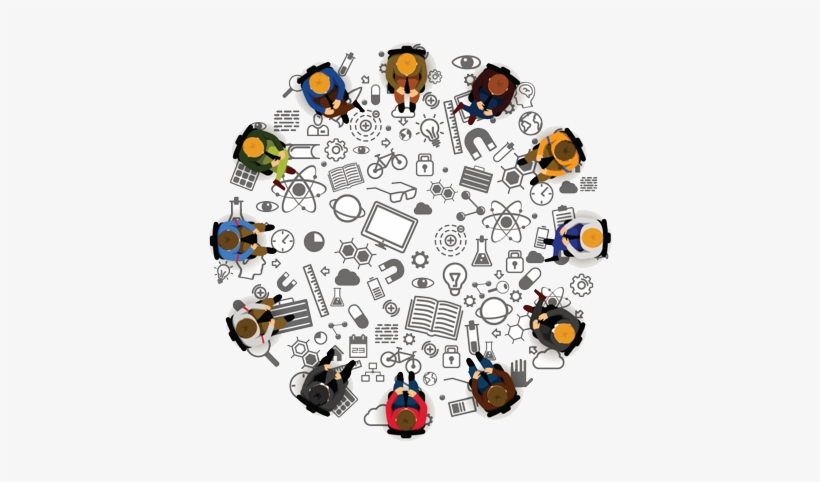 Effectively Working Together To Solve Business Problems - Ilustraciones Con Muchos Iconos, transparent png #1023233