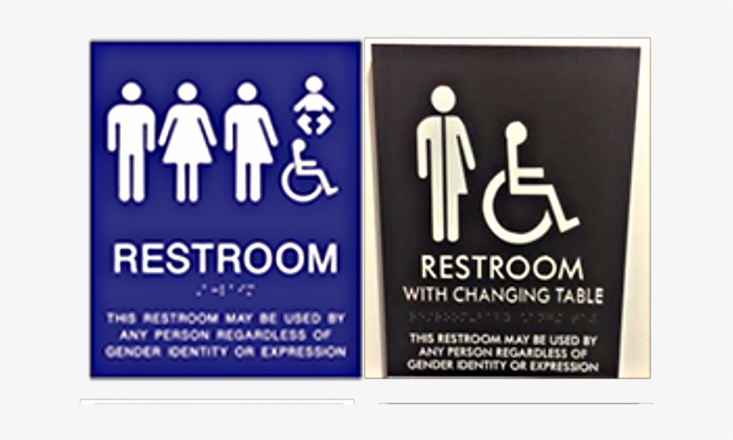 The Gender-neutral Signs Above And Those That Follow - All Gender Restroom Sign, transparent png #1024553