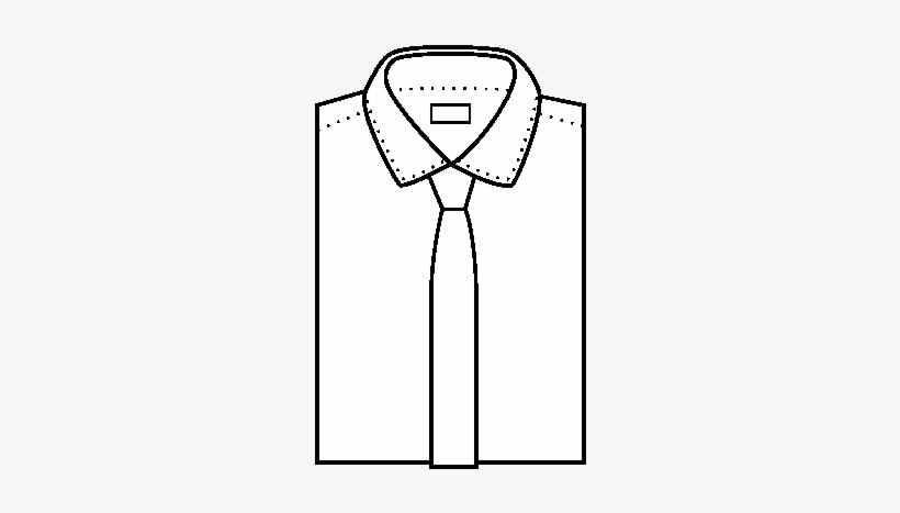 Dibujo De Camisa Con Corbata Para Colorear - Dibujo De Camisa Con Corbata, transparent png #1024991