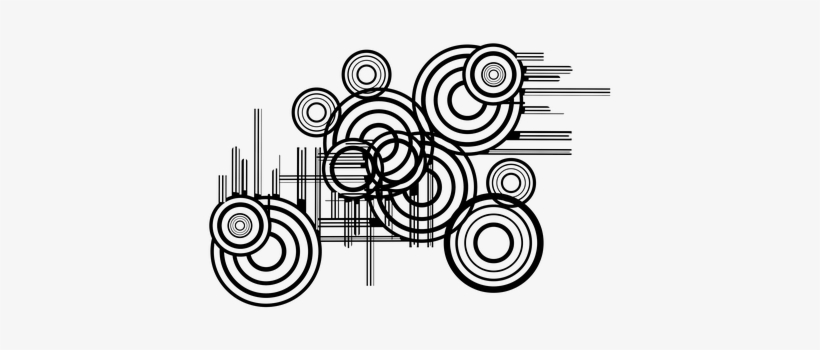 Blob, Rings, Circle, Abstract - Circle Abstract Black And White, transparent png #1025083