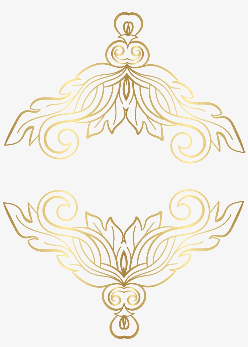 Free Ornaments Png Gold, transparent png #1025627