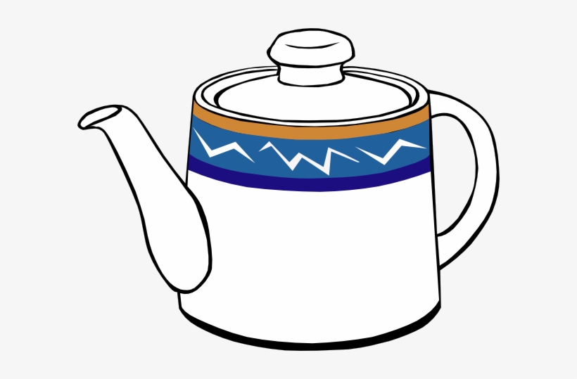Free Vector Porclain Tea Kettle Clip Art - Teapot Cliparts, transparent png #1025714