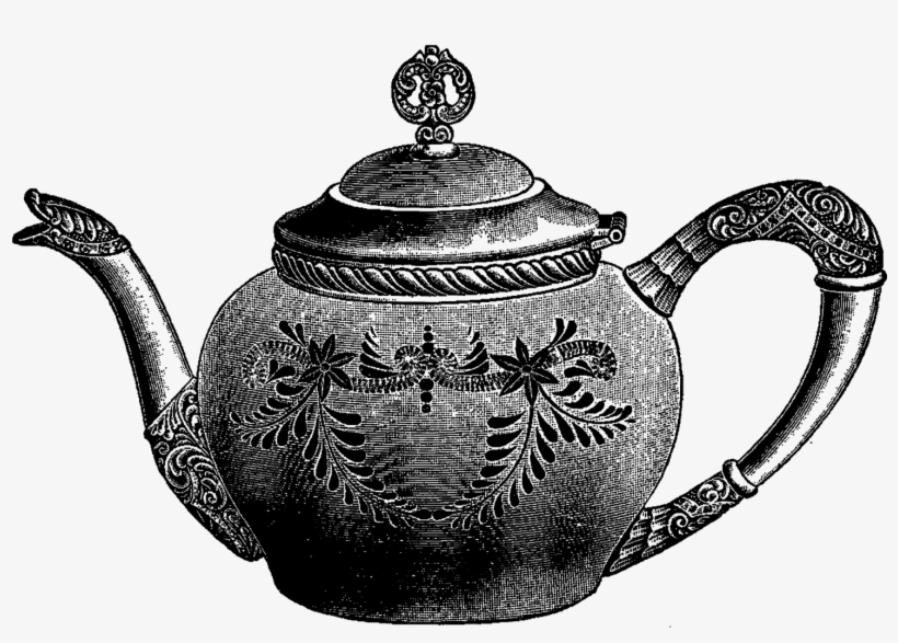 Digital Stamp Design Stock Images Vintage Silver - Teapot, transparent png #1025735