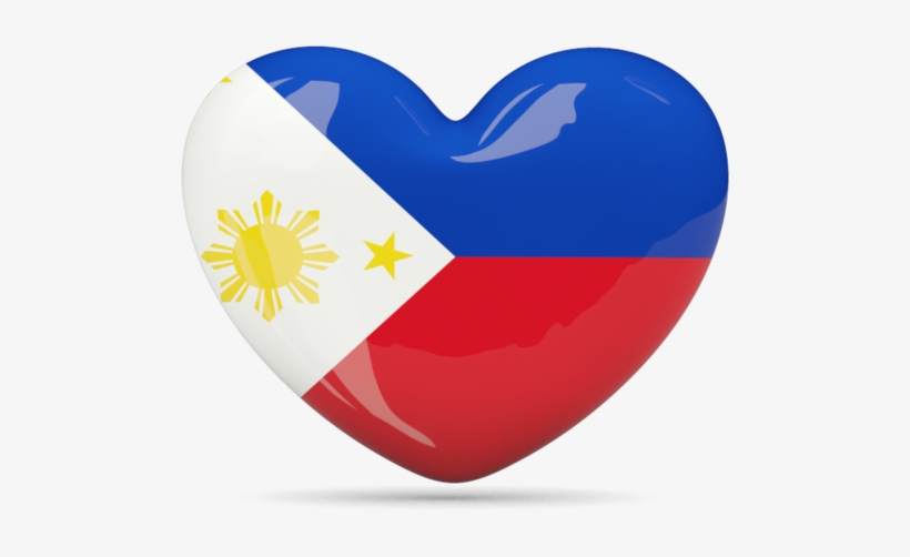Illustration Of Flag Of Philippines - Philippine Flag Heart, transparent png #1026343