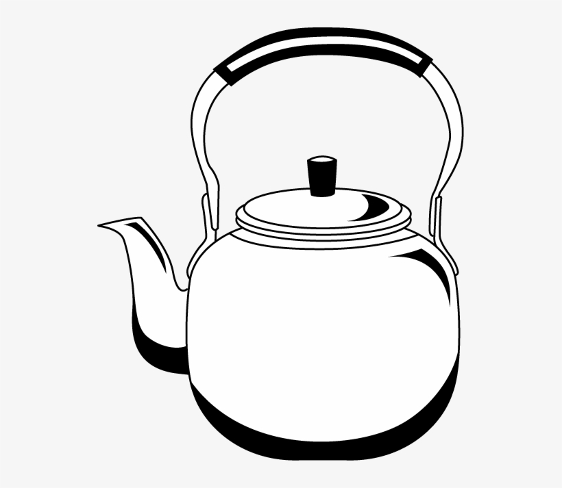 Kettle Clipart - Kettle Clipart Black And White, transparent png #1026544