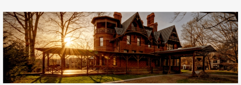 Cropped 1800×720 Mark Twain House Sunset1 - Mark Twain's Home Autumn, transparent png #1026689