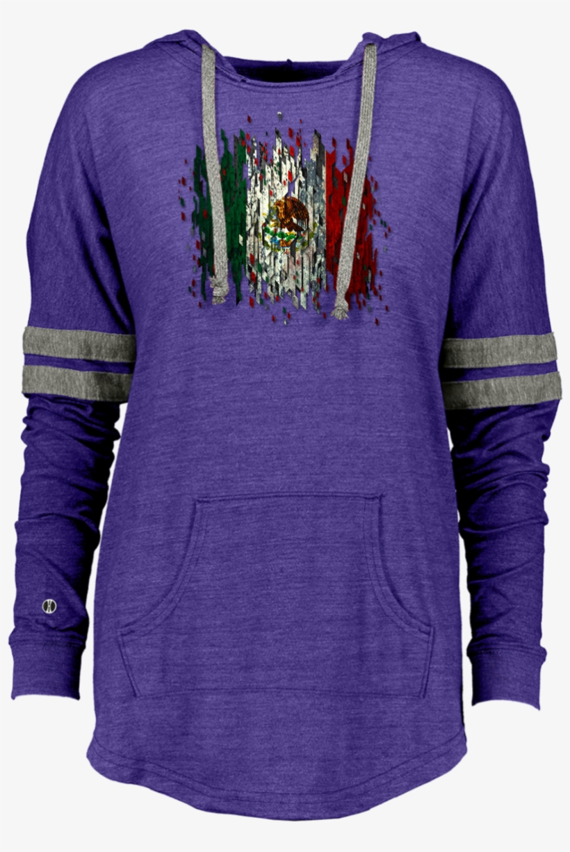 Holloway Ladies Hooded Low Key Pullover Mexican Flag - Hoodie, transparent png #1026828