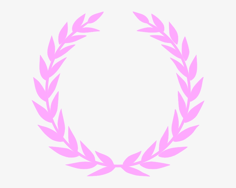 Laurel Pink Wreath Clip Art At Clker - Pink Laurel Wreath, transparent png #1026960