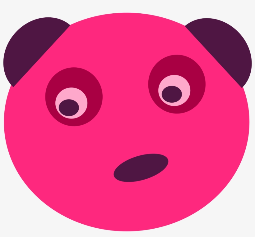 This Free Icons Png Design Of Pink Panda Face, transparent png #1027048