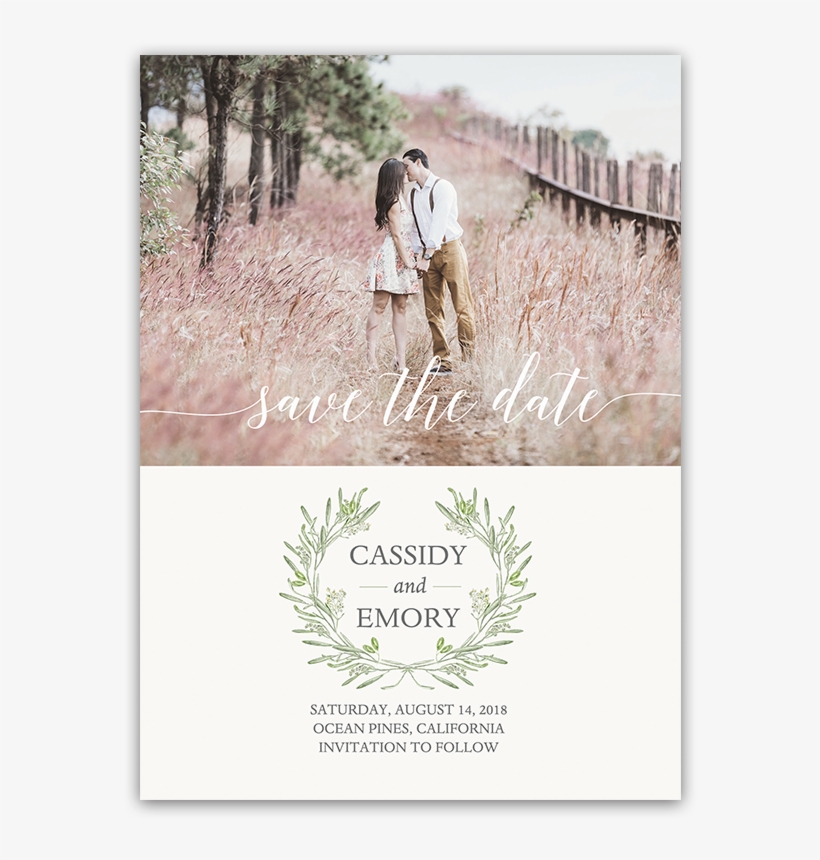 Greenery On Save The Date, transparent png #1027076