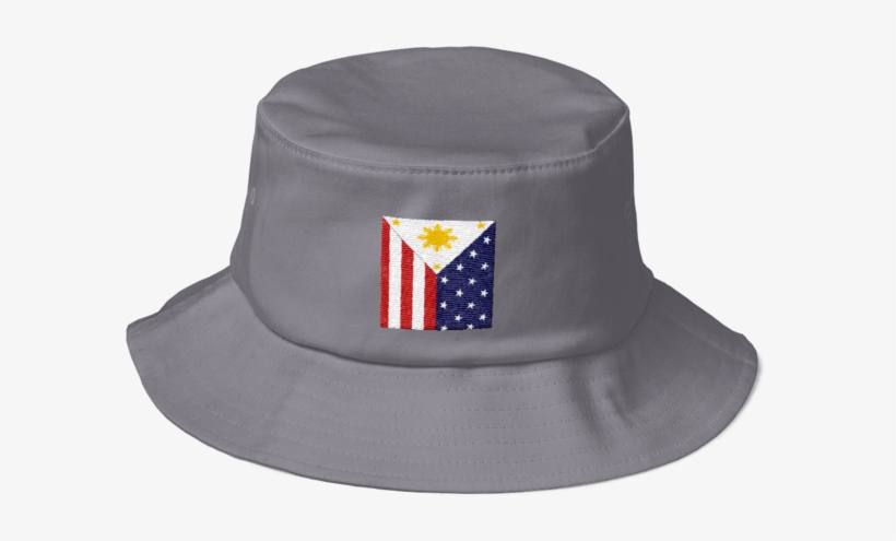 Fil-am Flag Old School Bucket Hat - Bucket Hat Logo, transparent png #1027118