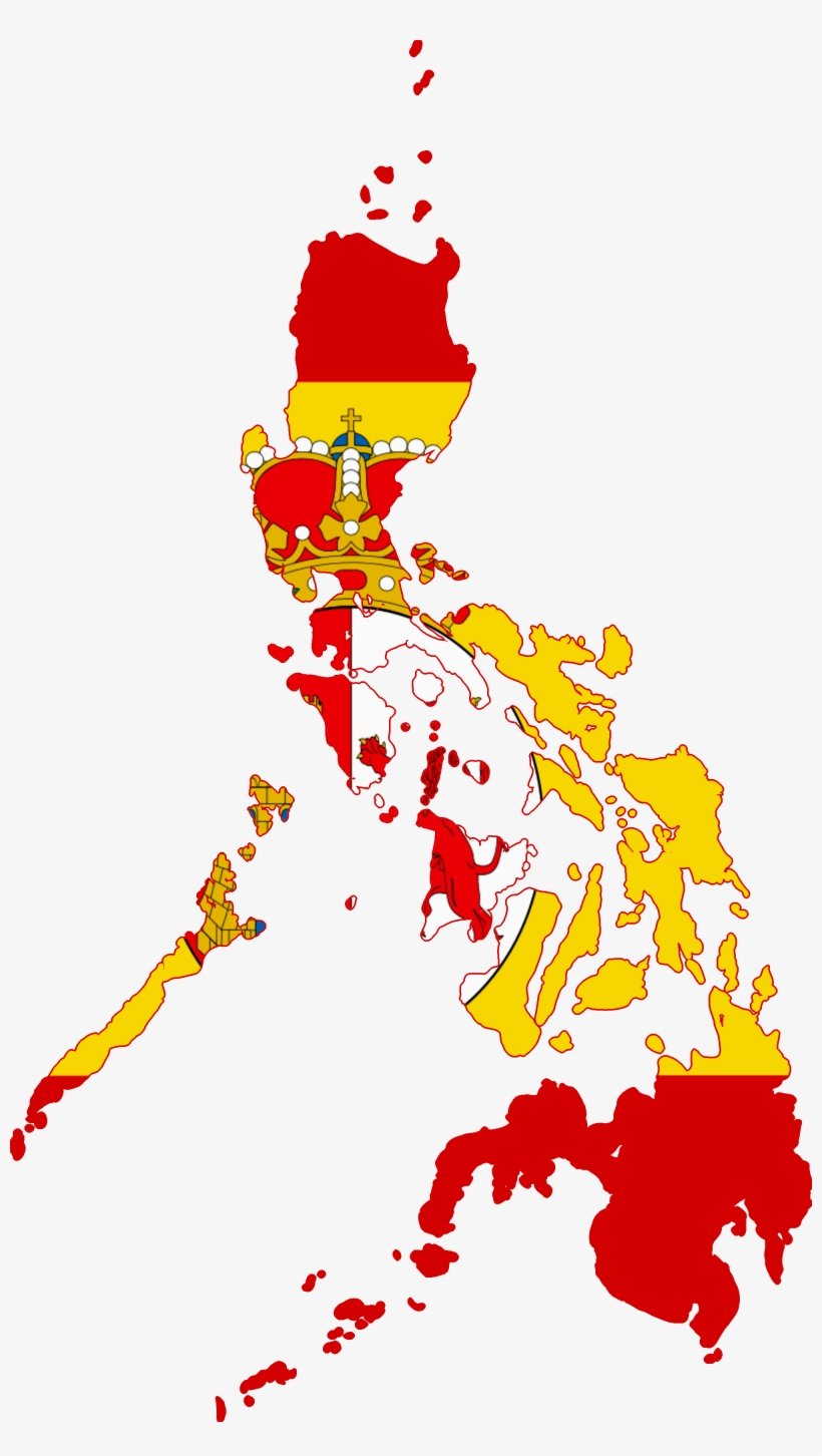 Flag Map Of Spanish East Indies - Spain And Philippines Flag, transparent png #1027144