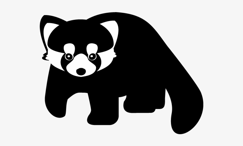 Face Drawing Panda - Red Panda Black And White, transparent png #1027192
