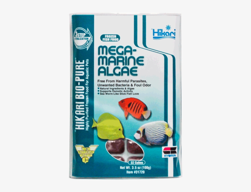 Hikari Bio Pure Frozen Mega Marine Algae - Hikari Frozen Mega Marine, transparent png #1027284