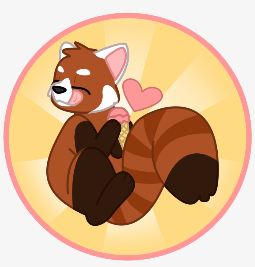 Cute Red Panda Is My First Post - Cartoon, transparent png #1027397