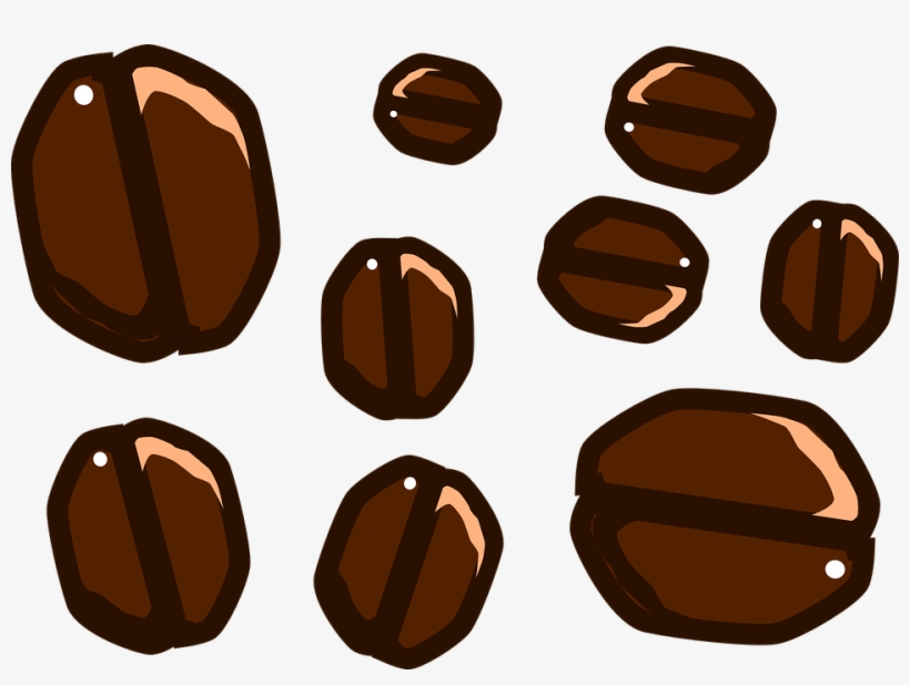 Coffee Beans Clipart - Cartoon Coffee Beans Png, transparent png #1027449