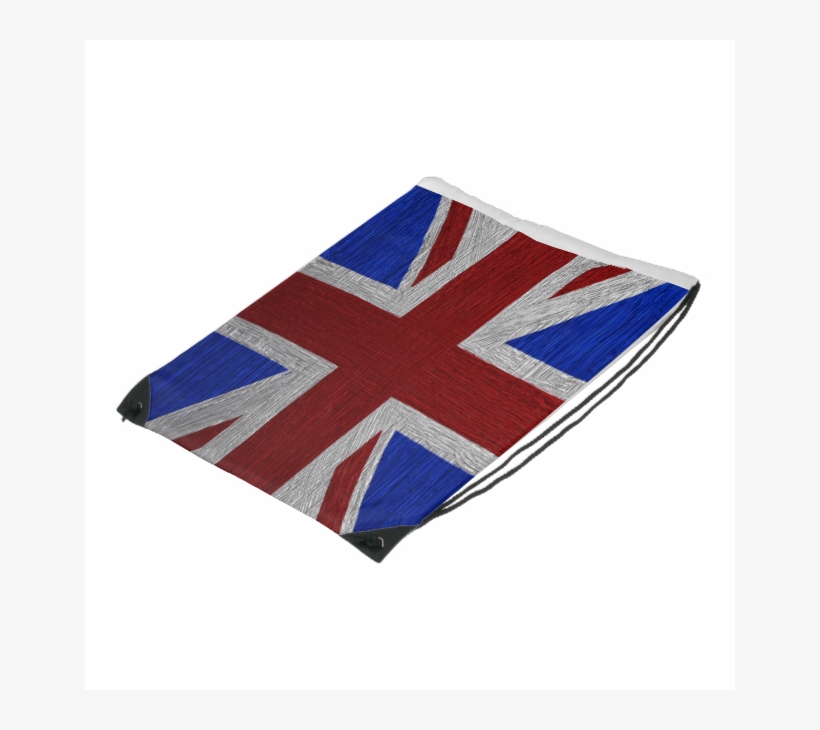 Painted Union Jack Drawstring Backpacks - Leather, transparent png #1028068
