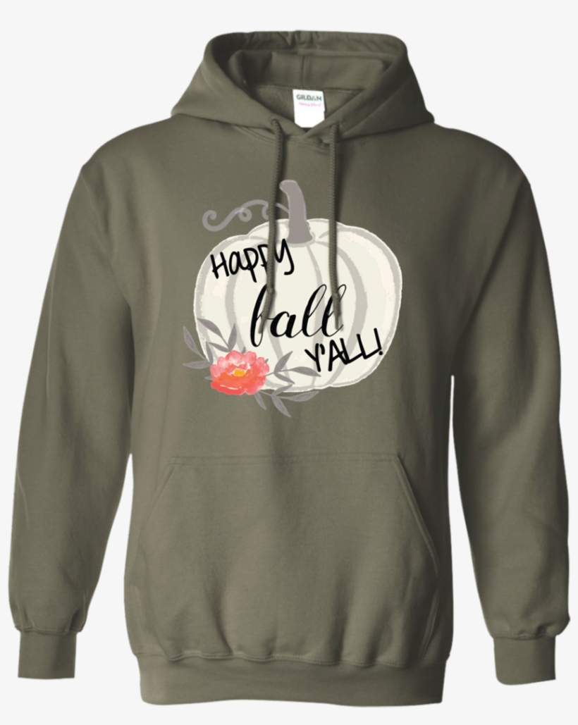 Happy Fall Y'all Watercolor Pumpkin Hoodie Sweatshirt - Paratrooper Earned - Custom Year, transparent png #1028101