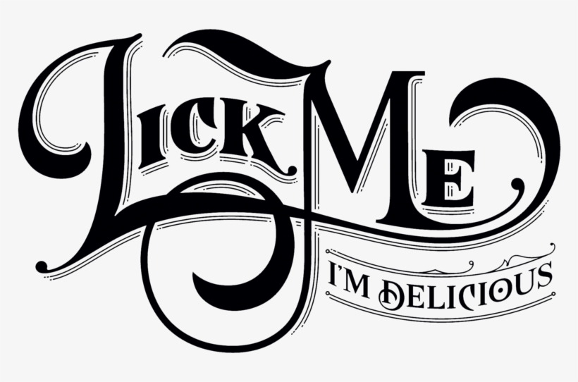 Black On White No Background - Lick Me I M Delicious Ice Cream, transparent png #1029783