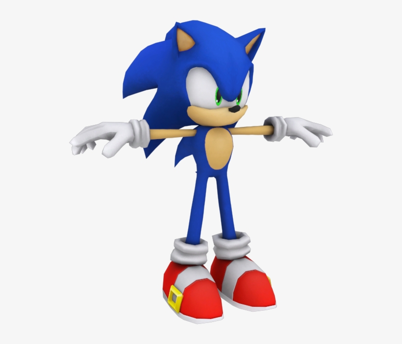 Sonic The Hedgehog Model Wiips2 - Sonic Unleashed Sonic Model, transparent png #1030162