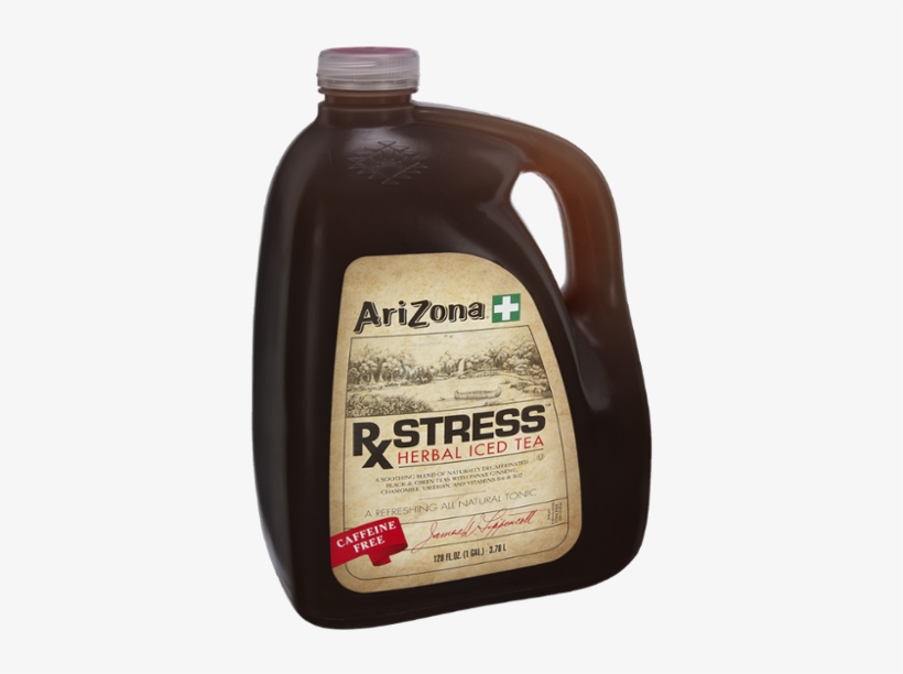Arizona Tea Rx Stress Herbal Iced Tea 128 Oz Plastic, transparent png #1030230