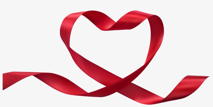 Heart Ribbon Transparent Png Clip Art Image - Heart Ribbon Transparent, transparent png #1030322