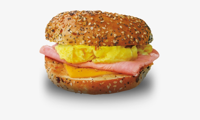 Breakfast Bagels Original Ferrell - Ham Cheese Egg Bagel, transparent png #1031086