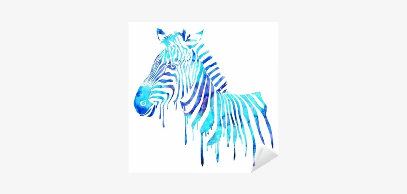 Watercolor Zebra Head - Watercolor Animals Abstract, transparent png #1031191