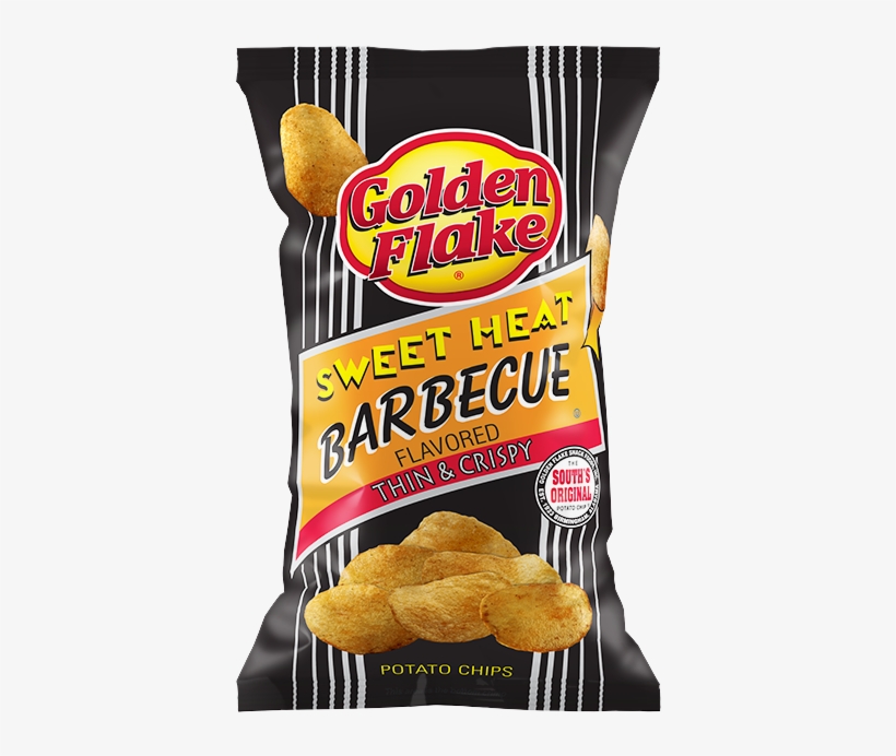 Golden Flake Potato Chips Review - Golden Flake Snack Foods Sweet Heat Barbecue Flavored, transparent png #1031196