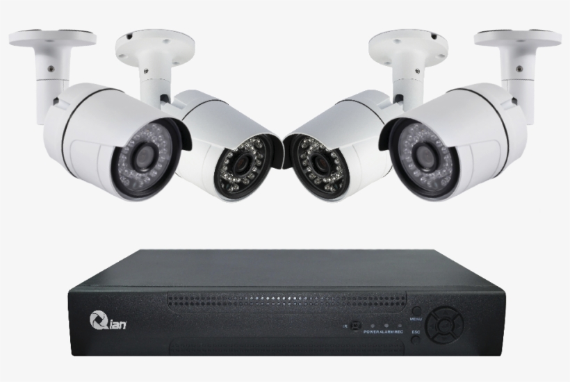 Kit De 4 Camaras De Videovigilancia - Qian Camaras, transparent png #1031381