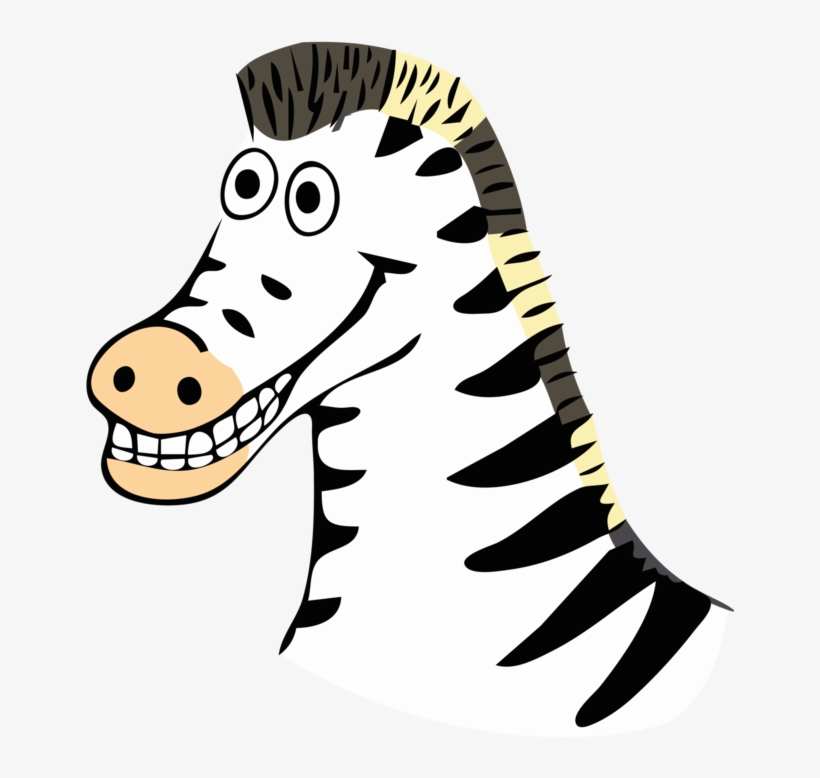 Download Stripe Pixel Art Free Commercial Clipart - Cartoon Zebra Smiling, transparent png #1031485